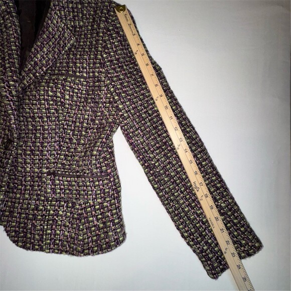 Charter Club Blazer Jacket Womens Size 8 Tweed Quite Luxury Dark Academia Lined - Picture 12 of 12